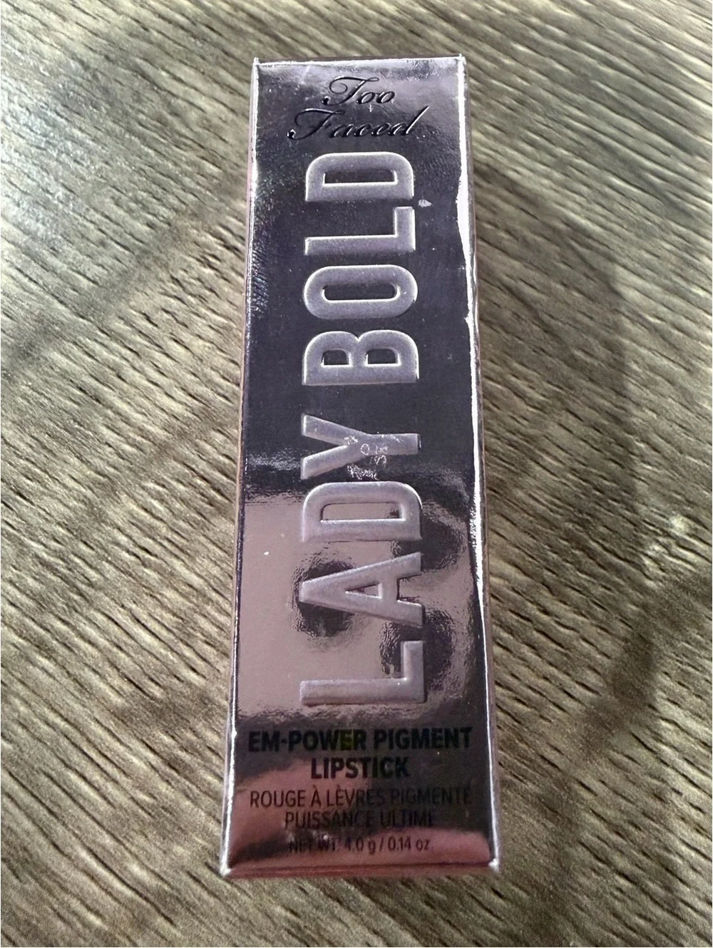 Too Faced Lady Bold EM-Power Pigment Lipstick in Comeback Queen NEW
